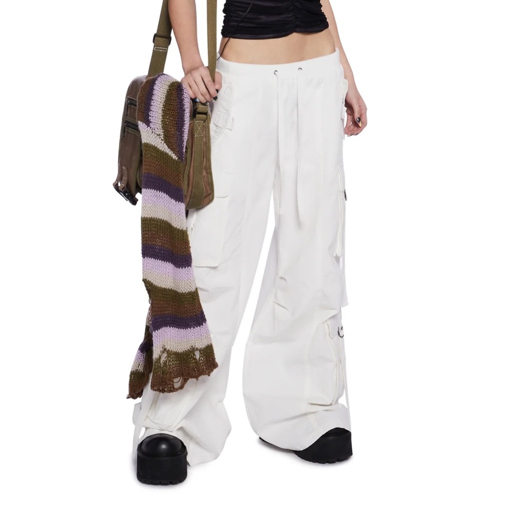 White Cargo Pants Dolls Kill